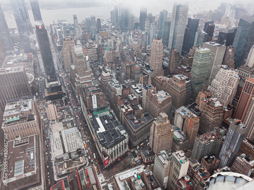 aerial view of new york city