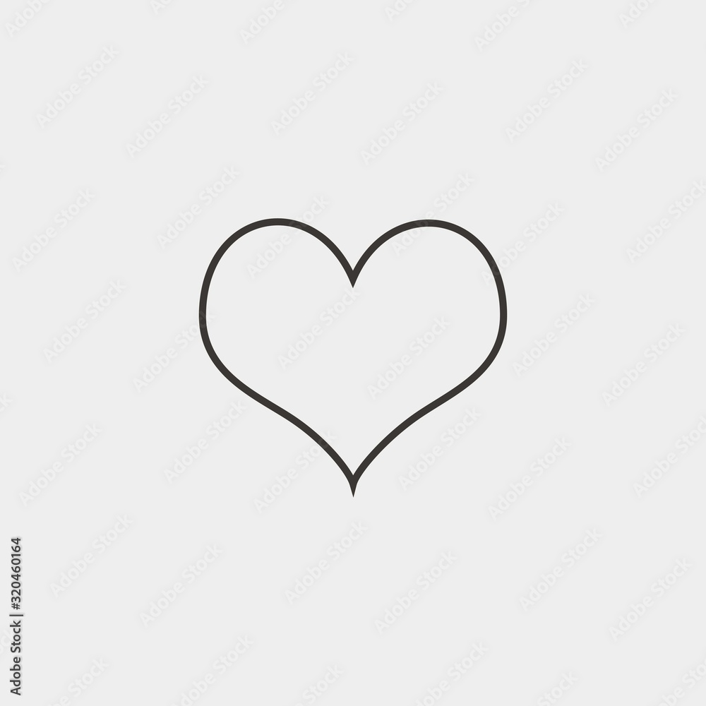 heart icon vector illustration and symbol foir website and graphic design