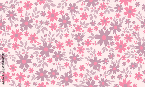 Unique wallpaper for Valentine  with cute pink floral pattern background design.