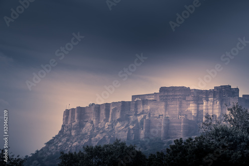 Mehrangarh, located in Jodhpur, Rajasthan, is one of the largest forts in India.