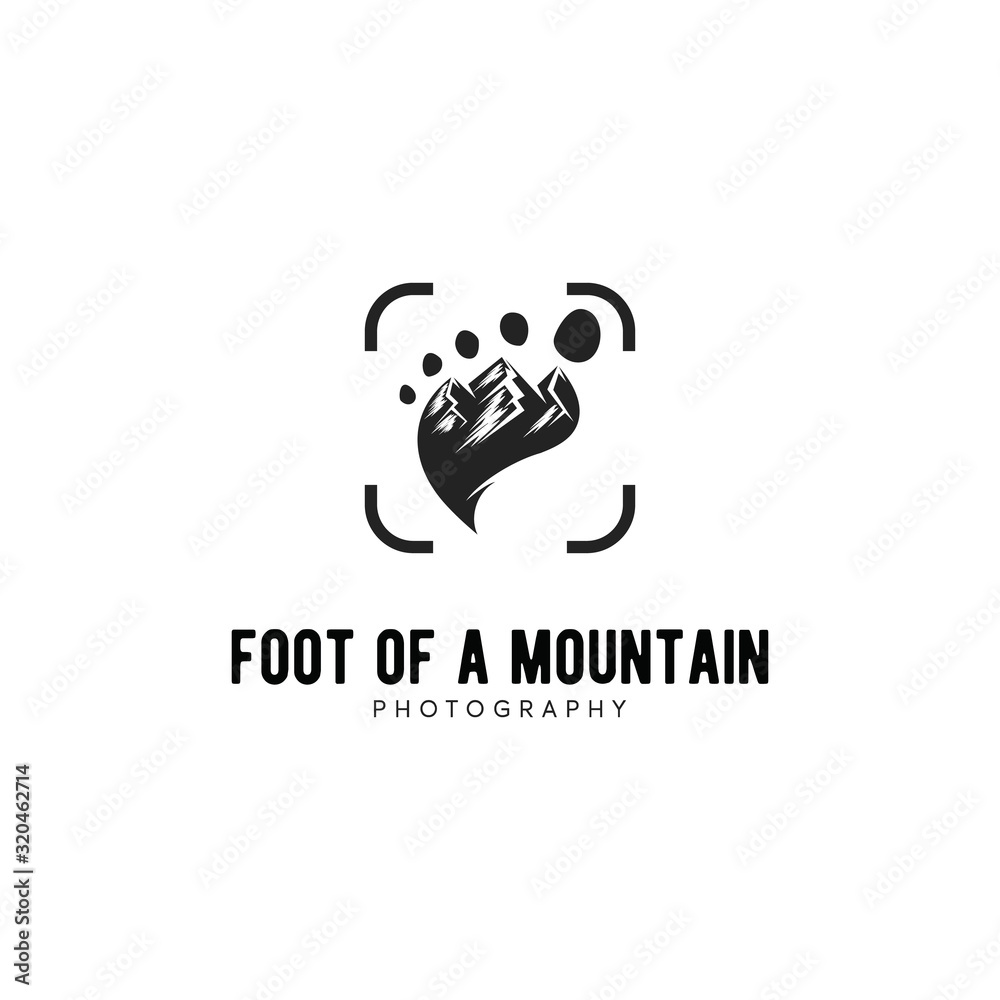 foot of a mountain adventure hiking peak vacation logo vector illustration foot of a mountain adventure hiking peak vacation logo vector illustration