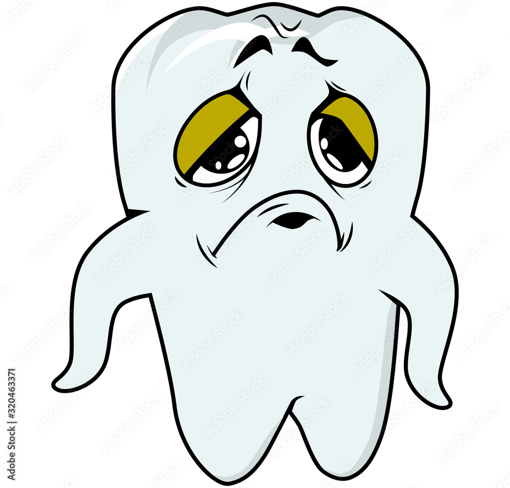 tooth cartoon character vector with an expression, eps 10, ready to be used for mascot and your design needs