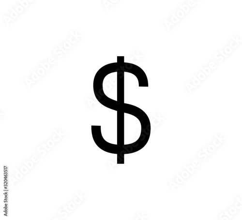 Dollar, money icon. Vector illustration, flat design