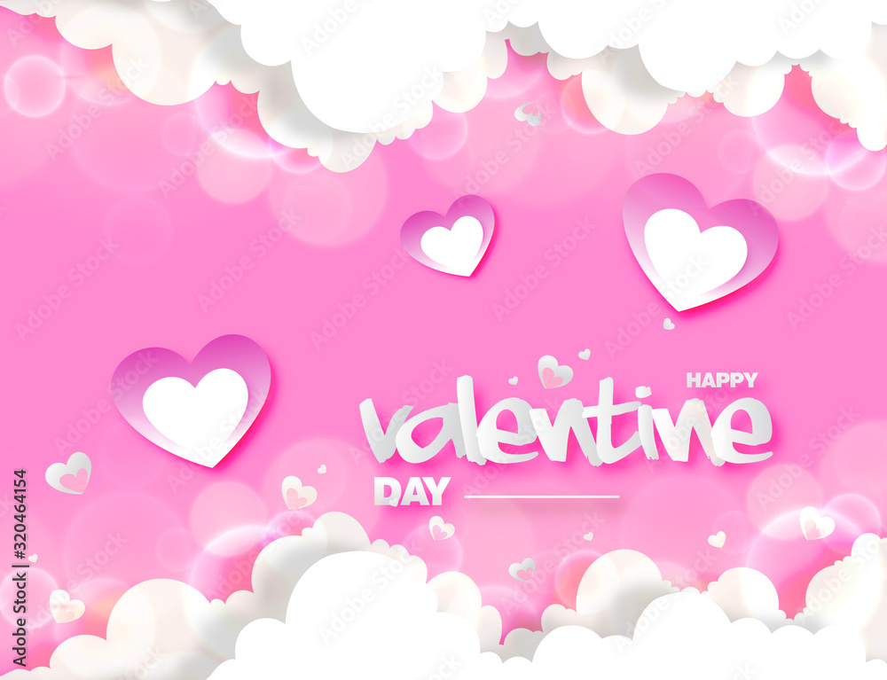 Valentine's day concept background. Vector illustration. 