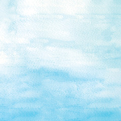 Blue watercolor background, art abstract surface watercolour painting textured design on white paper background, banner, backdrop, template, poster, wallpaper