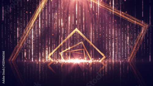 Foto Award Stage Background.Gold Background.