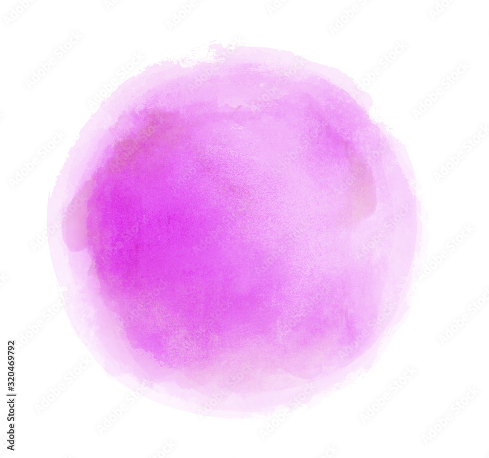 Watercolor circle on white as background Watercolor circle on white as background