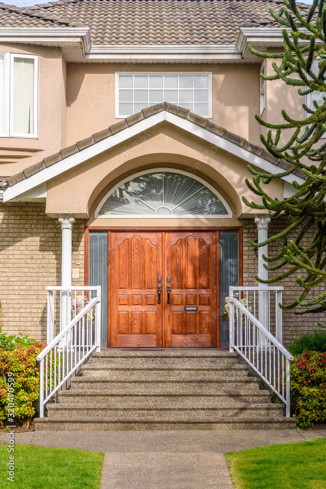 A nice entrance of a luxury house in Vancouver, Canada. A nice entrance of a luxury house in Vancouver, Canada.