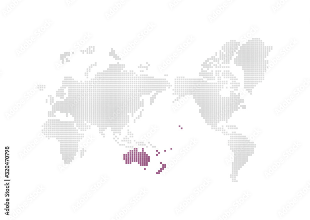 ワールドシルエットマップ（オーストラリア大陸）