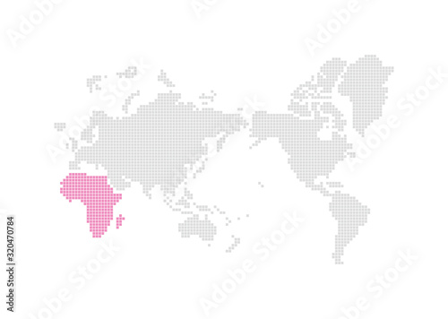 ワールドシルエットマップ（アフリカ大陸）