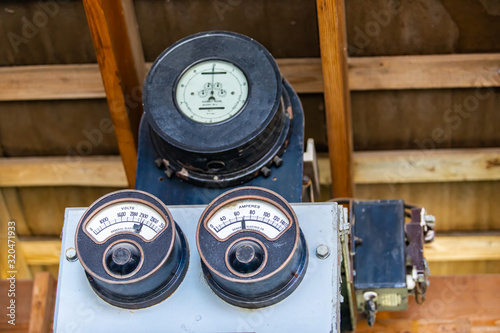 Картината върху платно One of the first electricity measuring instruments