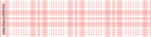Checked pattern vector background in pink and white. Geometric plaid border seamless design. For