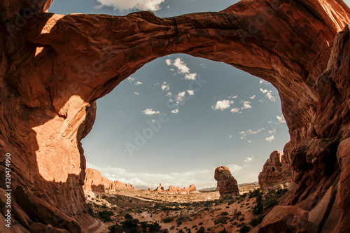 Leinwand Poster Double Arch at Arches National Park