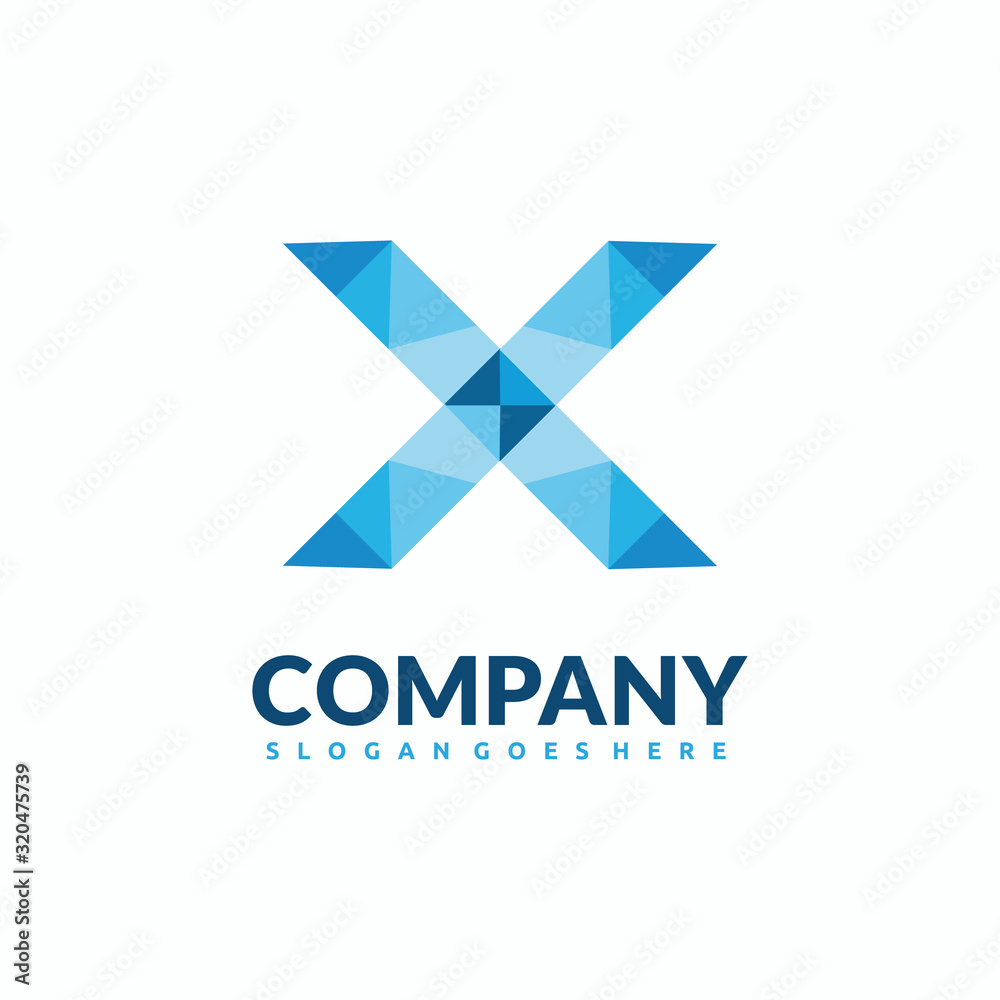 X Letter Logo Design . Creative Vector X icon with triangle creative concept. X Letter Logo Design . Creative Vector X icon with triangle creative concept.