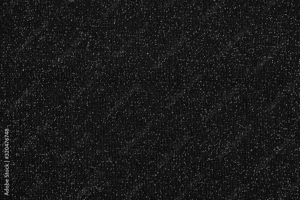 black cotton fabric textile material with white spots for designers background texture