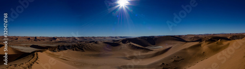 High noon panorama in the Desert