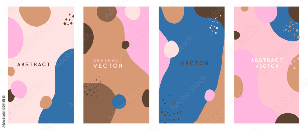 Plakat Abstract stories wallpapers and covers - simple modern minimal design templates with copy space for text - greeting cards, brochures and invitations