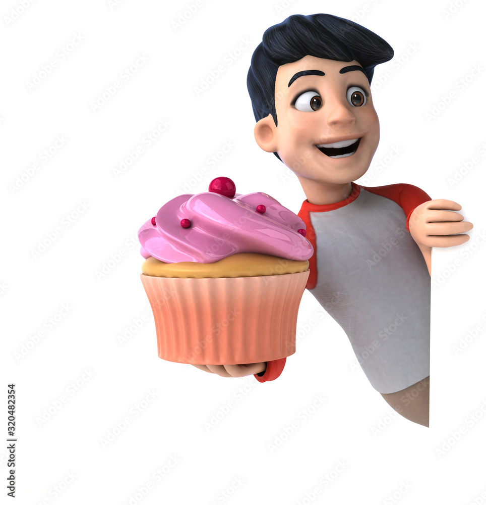 Fun 3D Asian teenager with a manga style Fun 3D Asian teenager with a manga style