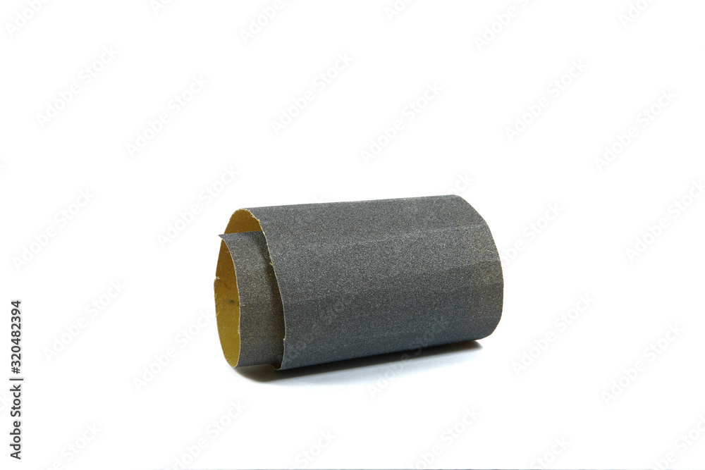 Sand paper isolated on white background Sand paper isolated on white background