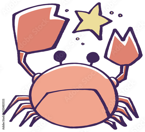 蟹座　１２星座　イラスト