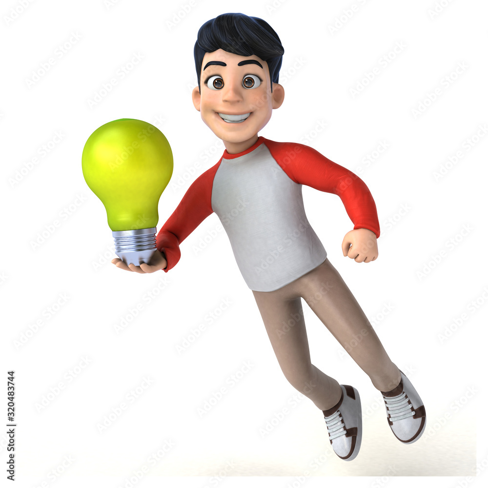 Fun 3D Asian teenager with a manga style Fun 3D Asian teenager with a manga style