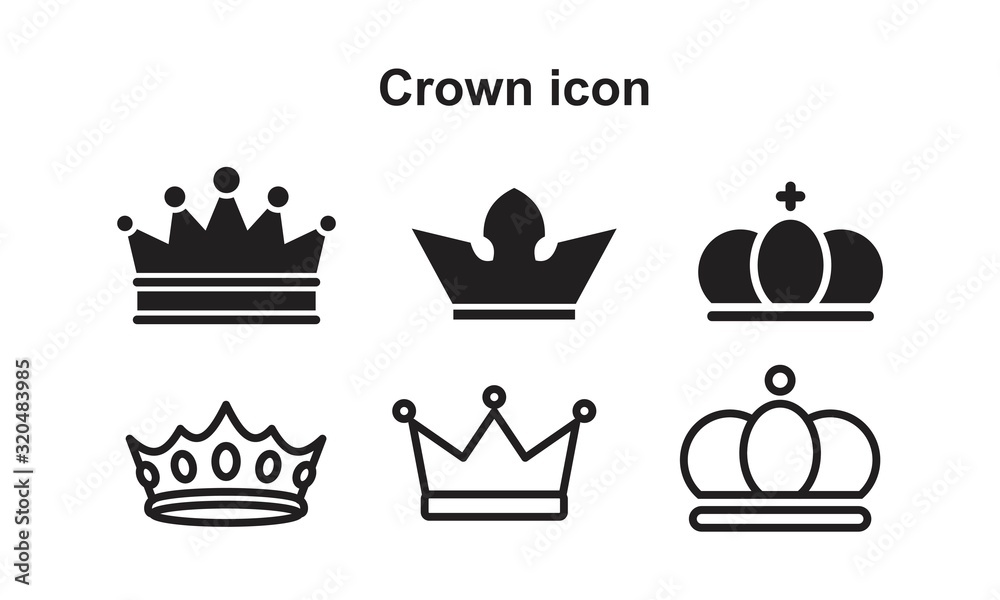 Crown Icon template black color editable. Crown Icon symbol Flat vector illustration for graphic and web design. Crown Icon template black color editable. Crown Icon symbol Flat vector illustration for graphic and web design.