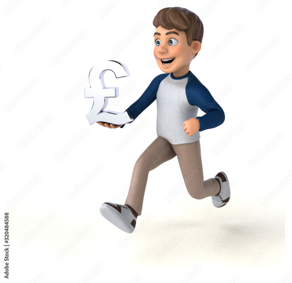3D cartoon character fun teenager 3D cartoon character fun teenager