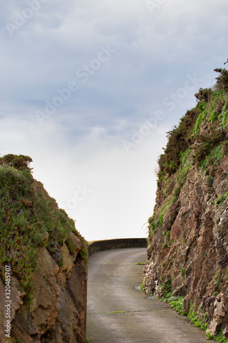 Way leading to top of the cliff