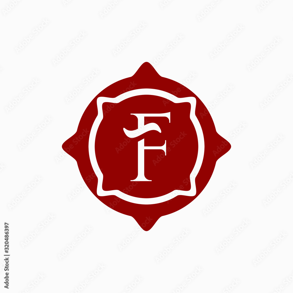 initial letter inside emblem for company and business initial letter inside emblem for company and business