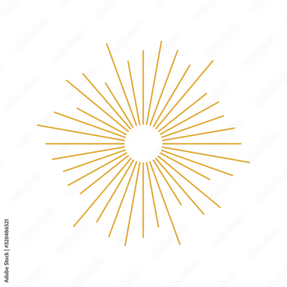 sunburst circle white background isolated stock vector