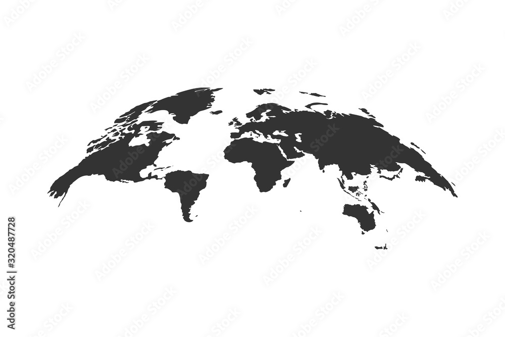 Fototapeta ikona mapy świata. Ilustracja wektorowa na białym tle