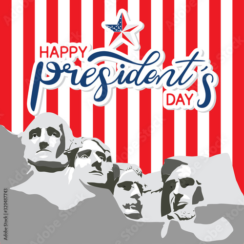 Happy president's day vector