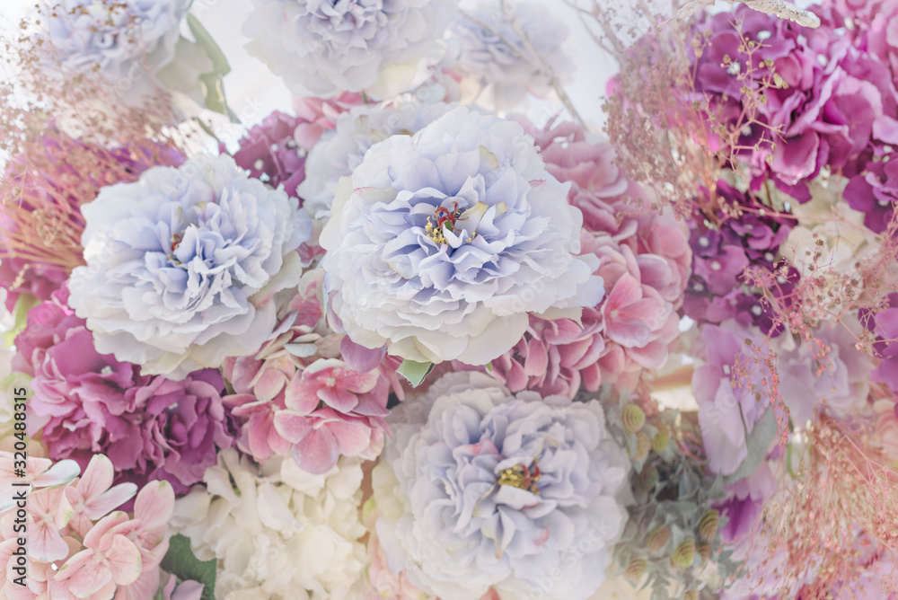 Fototapeta Kolorowe pastelowe kwiaty.