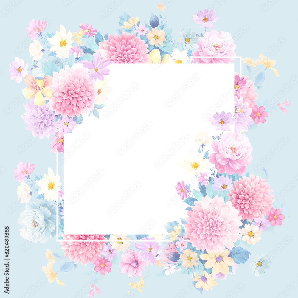 Hand drawing chrysanthemum flower.Illustration of chrysanthemum flowers. invitation card. Wedding invitation card template design Asian style. Hand drawing chrysanthemum flower.Illustration of chrysanthemum flowers. invitation card. Wedding invitation card template design Asian style.