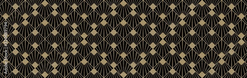 Gold And Black Art Deco Border
