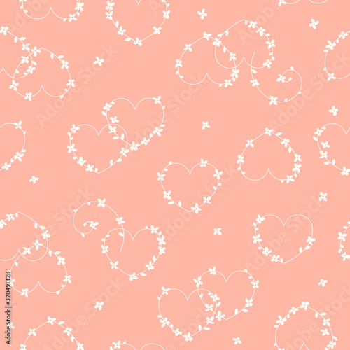 Seamless pattern material of an abstract flower,
