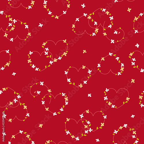 Seamless pattern material of an abstract flower,