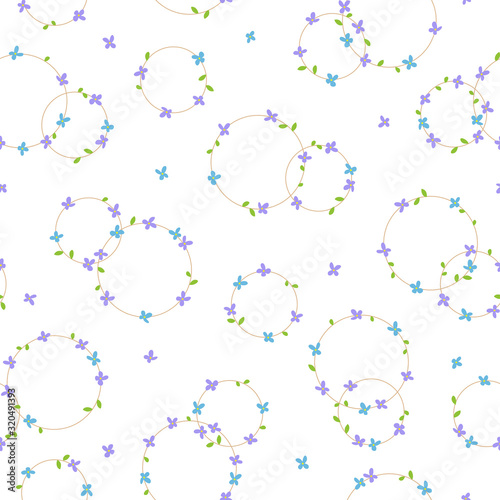 Seamless pattern material of an abstract flower,