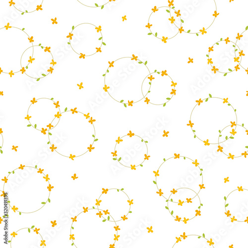 Seamless pattern material of an abstract flower 