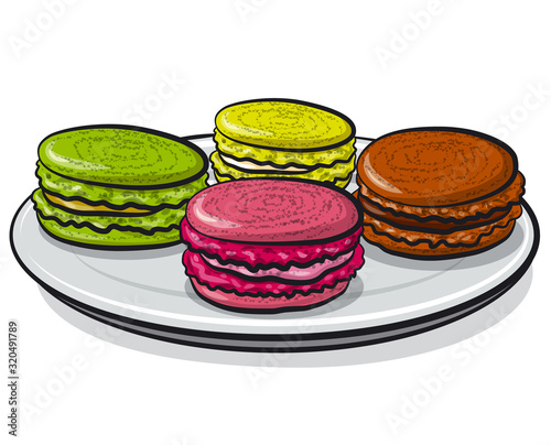 colorful macarons