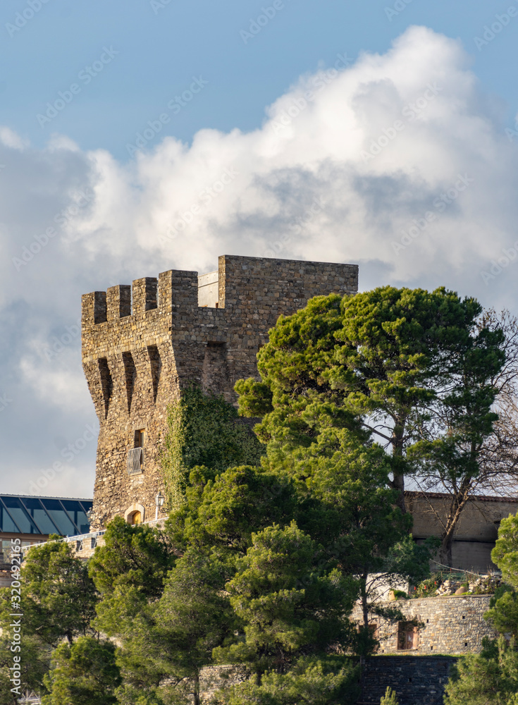 Medieval Tower, in Casalvelino village, from Cilento Coast, Italy