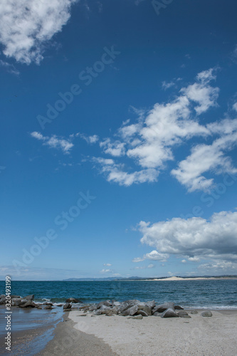 Mangawhai heads. Coast New Zealand. Coast and beach. 