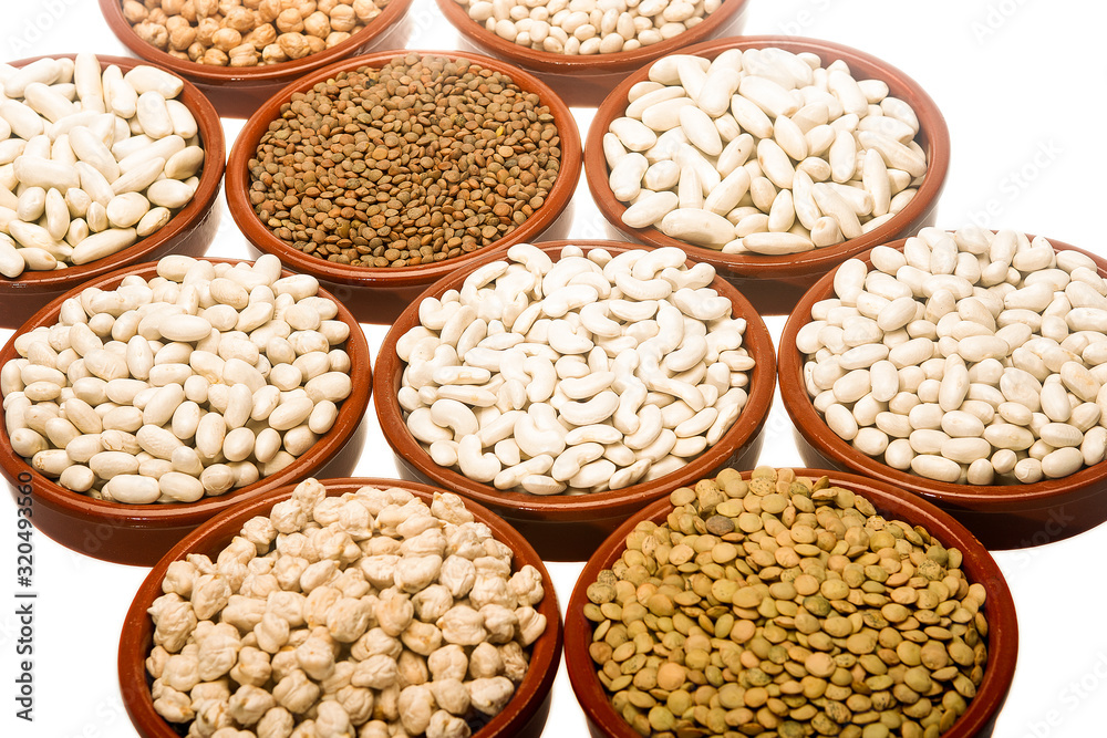 Fototapeta premium Different varieties of legumes