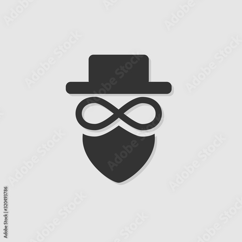 Online piracy, Spy, spyware, thief, and hacker icon symbol