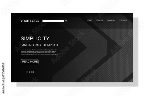 modern Landing page template,colorful,for business website design.