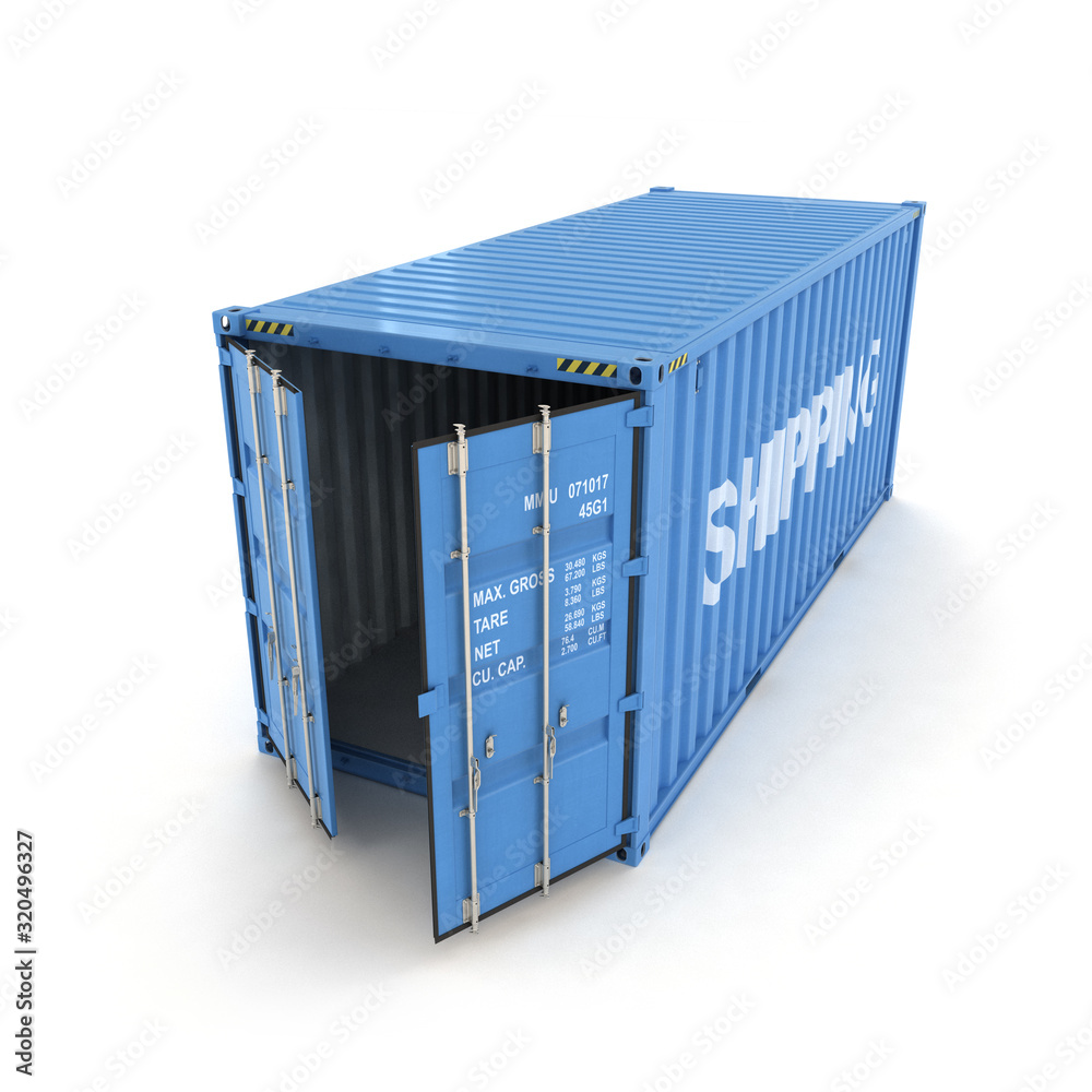 Open Shipping Container on a White (3d illustration) Open Shipping Container on a White (3d illustration)