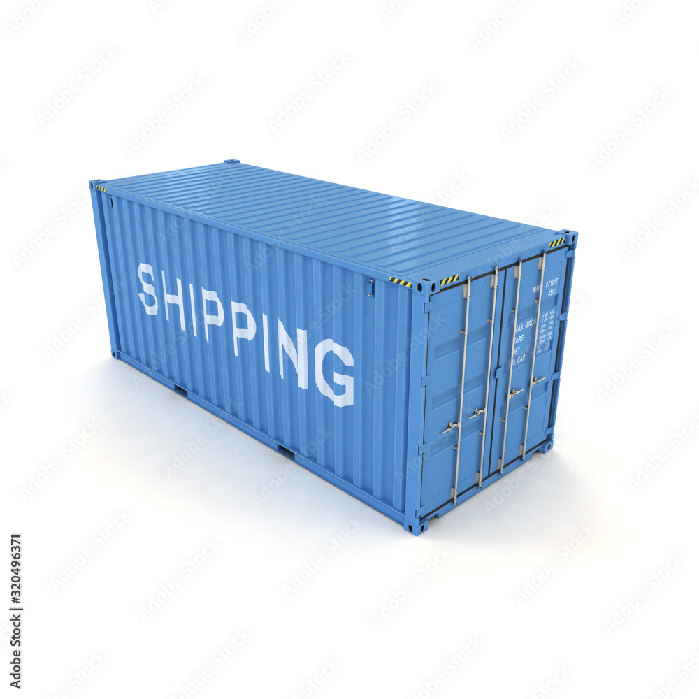 Shipping Container on a White (3d illustration) Shipping Container on a White (3d illustration)