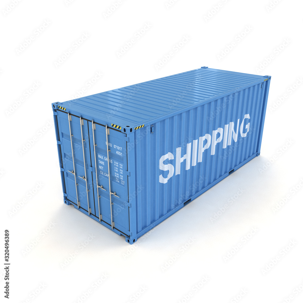 Shipping Container on a White (3d illustration) Shipping Container on a White (3d illustration)