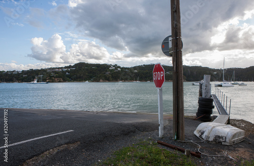 Ferry Russell. Paihia. Bay of Islands New Zealand. Opua Ferry landing. photo