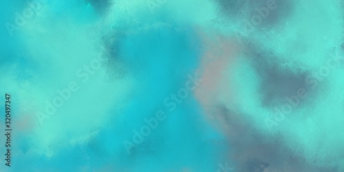 medium turquoise, light sea green and blue chill color abstract background with text space